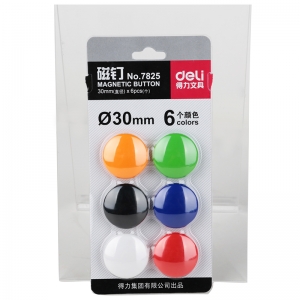 得力 7825 磁釘φ30mm(6個(gè)/卡)